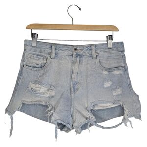Bluenotes Distressed Light Denim Cutoff Shorts | High Rise Vintage Cut | Size M